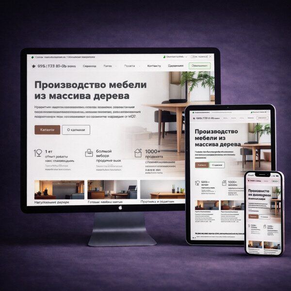 Массив Дом — сайт на компьютере и телефоне
